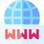 Internet symbol with the letters WWW
